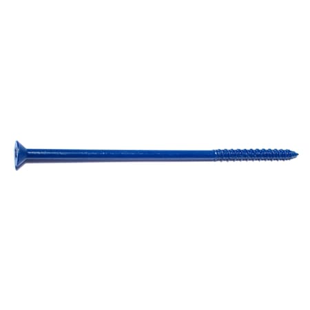 Midwest Fastener Masonry Screw, 1/4" Dia., Flat, 6 in L, Steel Blue Ruspert, 100 PK 07881